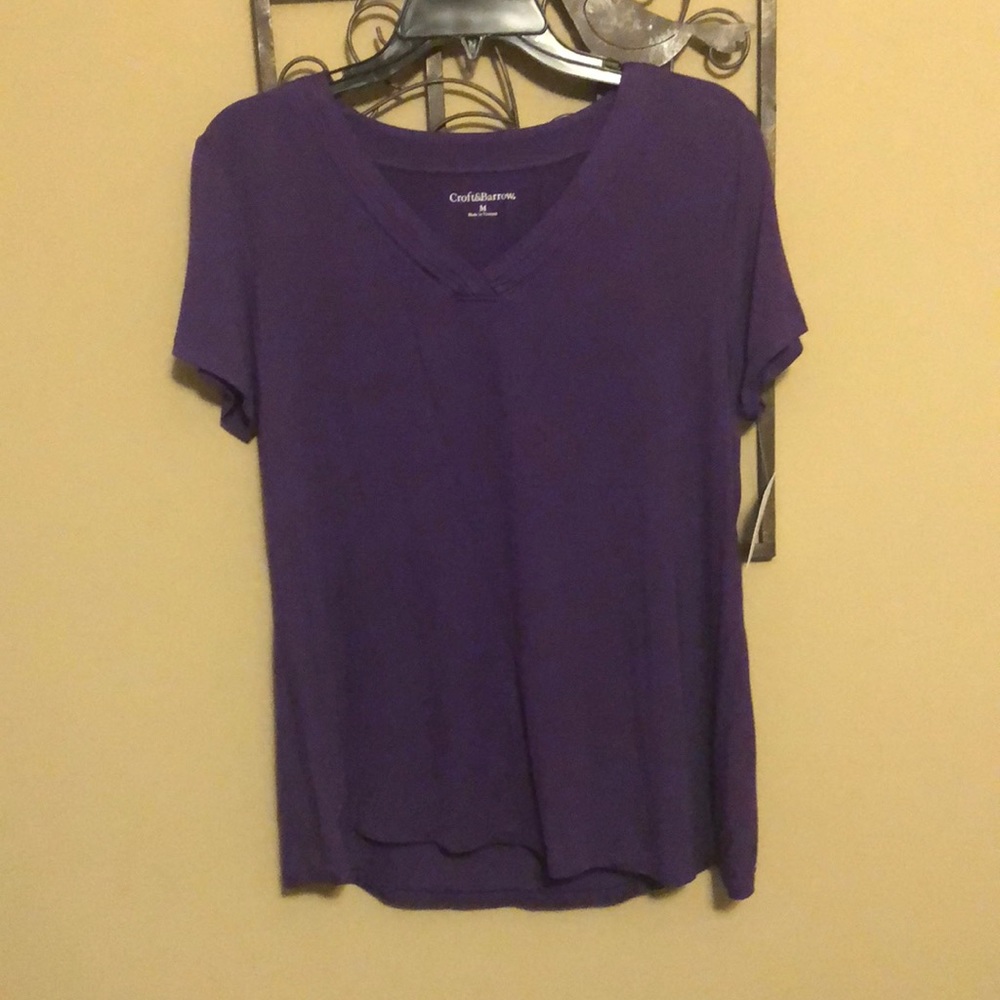NWT V neck purple shirt